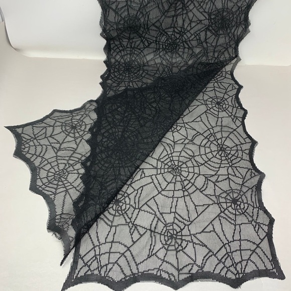 🕷️ web Halloween Black Spider Web Lace Table Runner new 🕷️ - Picture 8 of 12